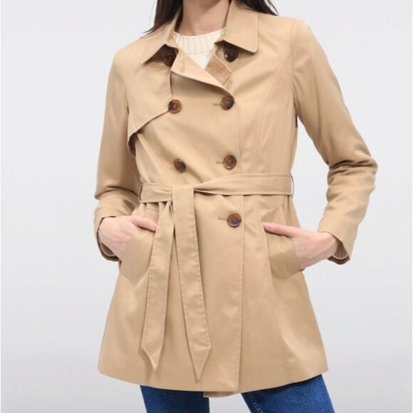 Only Jackets & Blazers - ONLY Classic Belted Short Double Breasted Trench Cost | Size L
